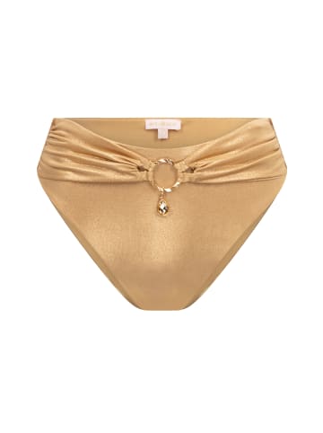 Moda Minx Bikini Hose Kos Pendant Hoop High Waist in Gold Shimmer