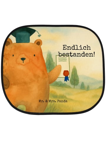 Auto Hitzeschutz Bär Prüfung Design mit Spruch in Weiß