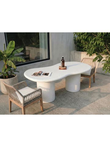 Beliani Esszimmertisch SIRMIONE in Weiß - (W) 110 x (H) 76 x (L) 200 cm