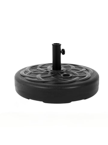 ABRIHOME Sonnenschirmständer in Schwarz HDPE 100 kg Sand Wasser für Garten Terrasse