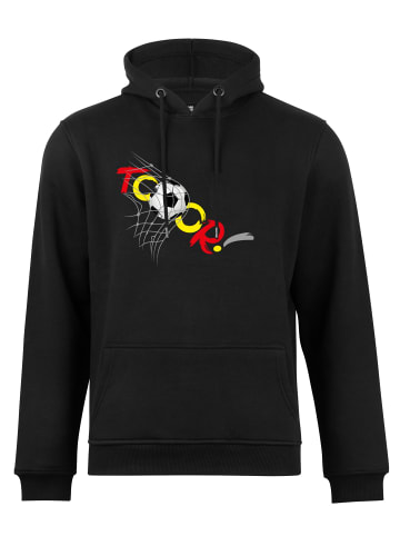 Cotton Prime® Kapuzensweatshirt Fußball Goal in schwarz