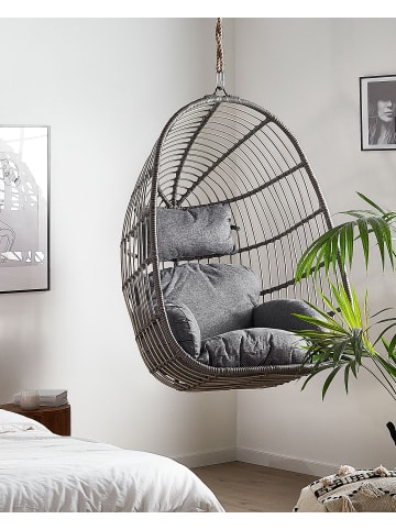Beliani Hängesessel CASOLI in Grau - (W) 84 x (H) 113 x (L) 70 cm
