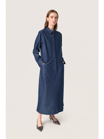 Soaked in Luxury Kleid SLChamy Feminine Form in Dark Blue Denim