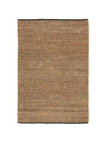 Pergamon Naturfaser Teppich Jute Salsa Meliert in Beige Schwarz