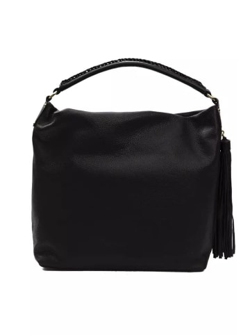 Pompei Donatella Schwarz Leder Damen Schulter Tasche