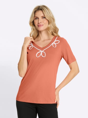 Sieh an! Rundhalsshirt in papaya