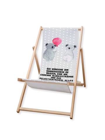 Mr. & Mrs. Panda Gartenliege Koala Luftballon mit Spruch in Grau Pastell