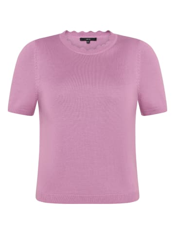 Zero  Kurzarmpullover mit Wellensaum in Smoky Grape