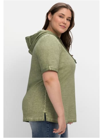 sheego Kapuzenshirt in hellkhaki