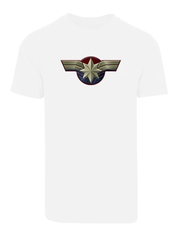 F4NT4STIC T-Shirt Marvel Captain Marvel Chest Emblem in weiß