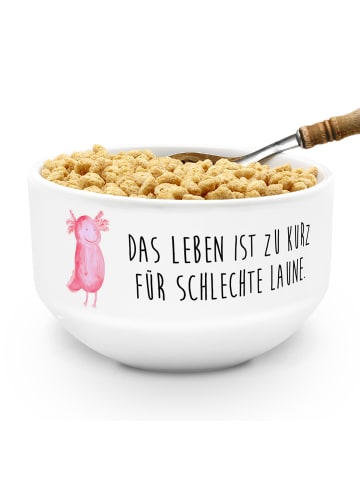 Mr. & Mrs. Panda Schüssel Axolotl Glücklich mit Spruch in Weiß