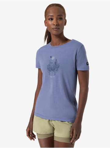 super.natural Merino T-Shirt FLOWERHANDS in lila