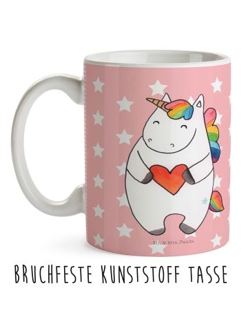 Mr. & Mrs. Panda Pott Einhorn Herz ohne Spruch in Rot Pastell