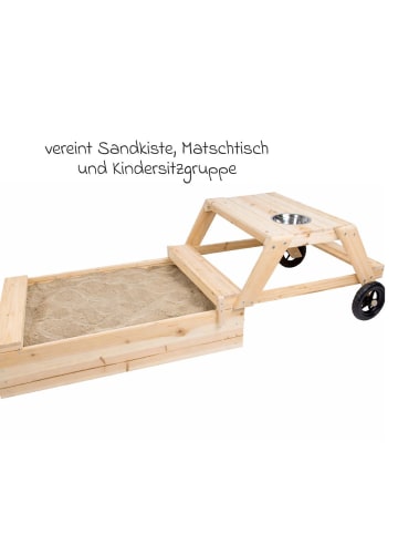 small foot Sandkasten mit Sitzgruppe und in brown