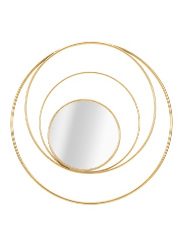 Mauro Ferretti Wandspiegel mit goldenen Metallkreisen Ø 80 x 3,5 cm
