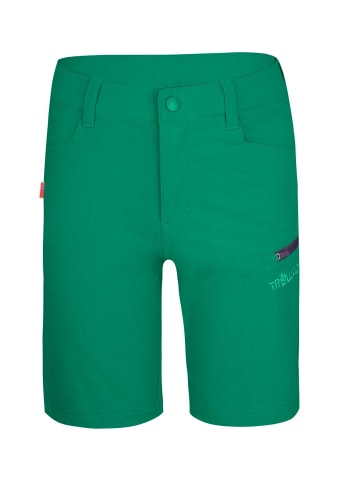 Trollkids Softshell Shorts "Haugesund" in Pfeffergrün/Marineblau