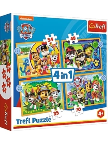 Trefl Spiel - PAW Patrol, 4 in 1 Puzzle (Kinderpuzzle)