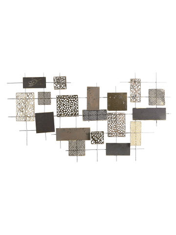 Beliani Wandobjekt ASTATINE in Gold/Silber - (W) 90 x (H) 50 x (L) 3 cm