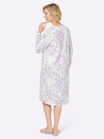 WITT WEIDEN Nachthemd in weiß-lavendel-bedruckt