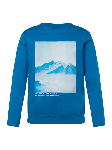 Men Plus Kurzarm T-Shirt in azurblau