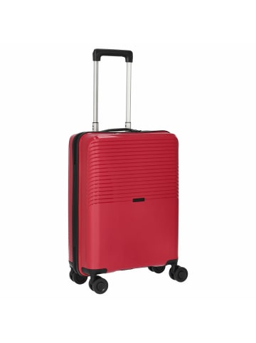 D&N Travel Line 4000 - 4-Rollen-Kabinentrolley S 55 cm (taupe) in pink