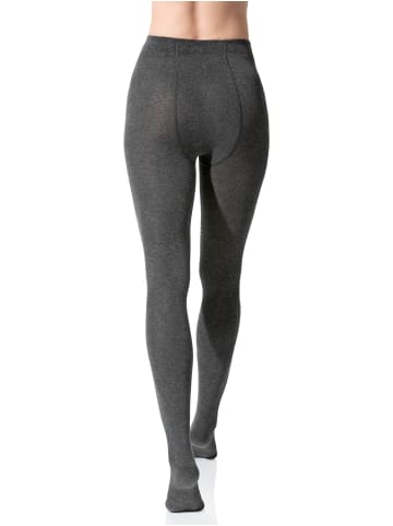 Yenita® Baumwoll Strumpfhose Strickstrumpfhose in grau
