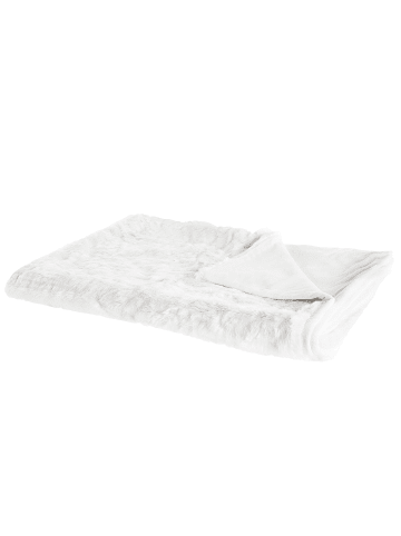 Beliani Kuscheldecke TOURZA in Weiß - (W) 150 x (H) 2 x (L) 200 cm