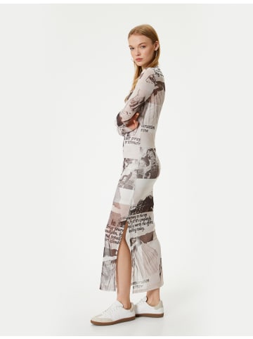 KOTON Kleid in Grau Gemustert