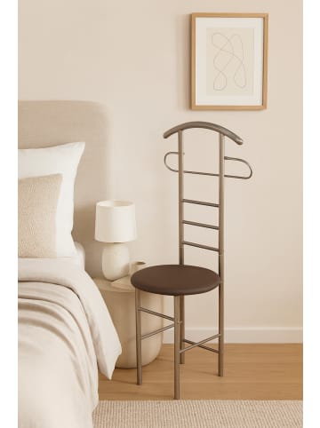 möbel-direkt Herrendiener Gustav in braune Sitzfläche