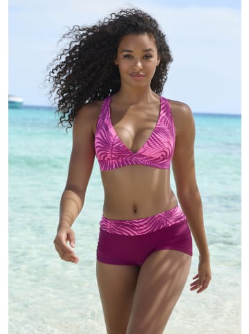 LASCANA ACTIVE Bikini-Hotpants in bordeaux bedruckt