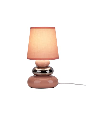 näve Tischleuchte "STONEY" in rosé/lachs - (L)16 cm x (B)16 cm x (H)31 cm