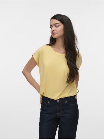 Vero Moda 2er-Pack T-Shirt Einfarbiges Stretch Oberteil in Gelb-2
