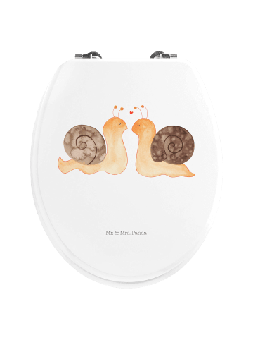 Mr. & Mrs. Panda WC Sitz Schnecken Liebe ohne Spruch in Weiß
