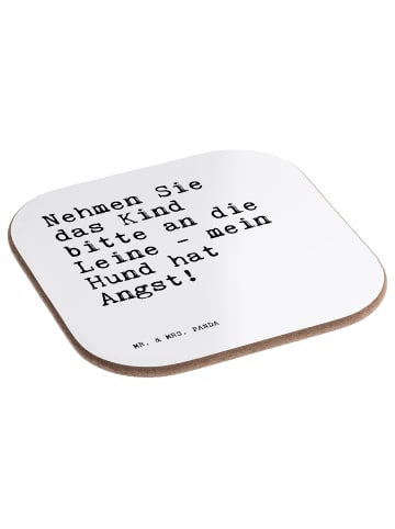 Mr. & Mrs. Panda Untersetzer Quadratisch Nehmen Sie das Kind... ... in Weiß