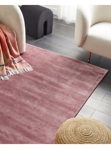 Beliani Kurzflor GESI II in Rosa - (W) 140 x (H) 0.7 x (L) 200 cm