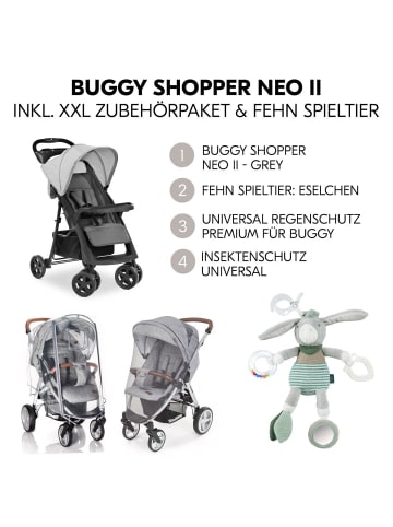 Hauck Buggy Shopper Neo II inkl. XXL Zubehörpaket in grau,schwarz