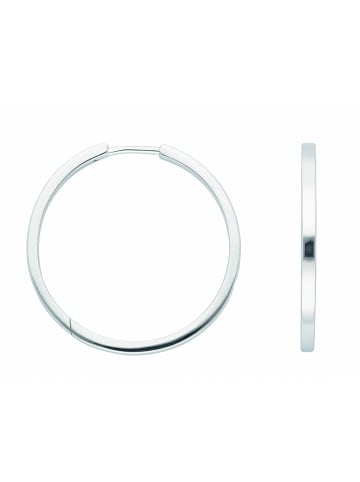 Adeliás Damen 925 Silber Ohrringe / Creolen Ø 26,6 mm in silber