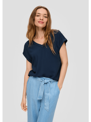 s.Oliver Bluse kurzarm in Blau