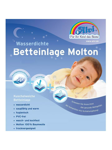 Alvi Betteinlage Molton 50 x 70 cm in weiss