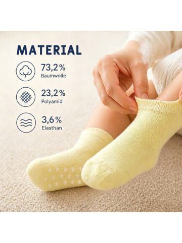 Yalion 9er-Set Yalion Baby Antirutschsocken, dunkelblau, weich & atmungsaktiv