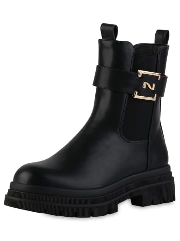 VAN HILL Plateau Boots Cheryl in Schwarz