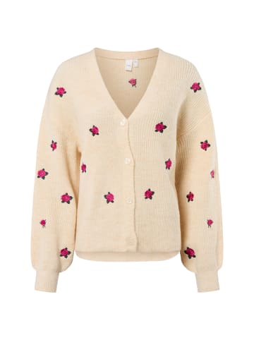 Y.A.S Strickjacke YASFleur in sand fuchsia - 0002