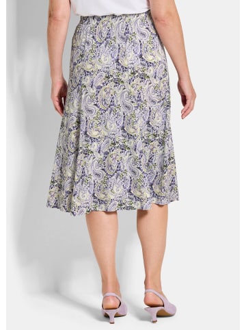 GOLDNER Druckrock mit Paisley-Muster in flieder / grün / gemustert