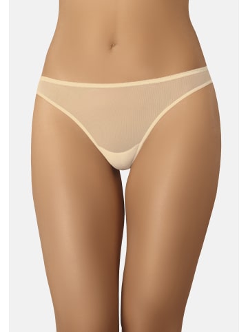 Teyli Brasilianische Slip mit floraler Spitze Naddi in beige