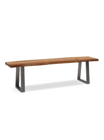 FineBuy Sitzbänk in Braun / Akazie / 140x40x46