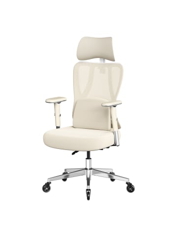 SONGMICS Bürostuhl Kime in Braun-Weiß - (B)70 x (H)132 x (T)70 cm