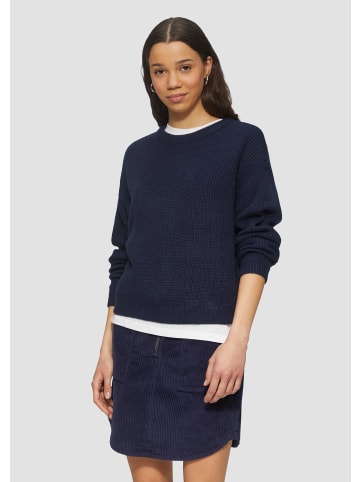 QS Strickpullover langarm in Blau