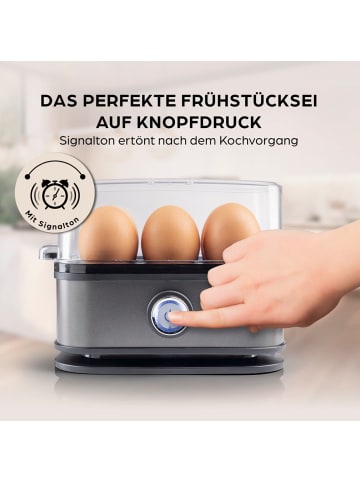 Gourmetmaxx GOURMETmaxx Design-Eierkocher für 6 Eier mit Messbecher & Eierstecher - kompakt