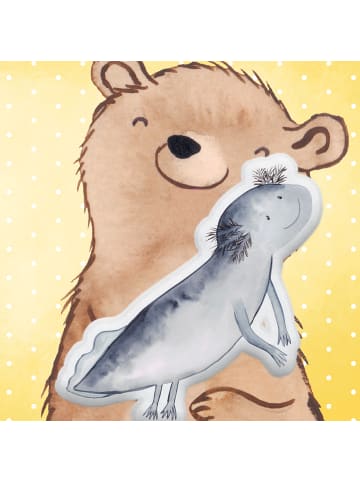 Mr. & Mrs. Panda Kuschelkissen Axolotl Schwimmen ohne Spruch in Weiß