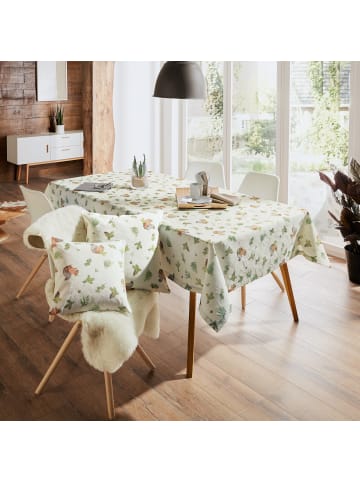 Erwin Müller Baumwollmischung Tischdecke in grün III